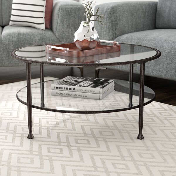 Coffee Table Bulat Kaca Casas