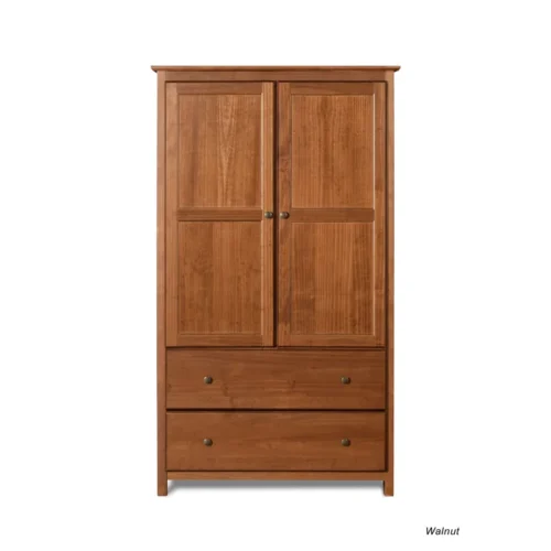 Lemari Pakaian Jati Modern 2 Pintu 2 Laci