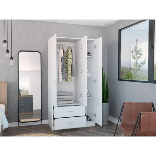 Lemari Pakaian Minimalis Modern 3 Pintu